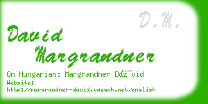 david margrandner business card